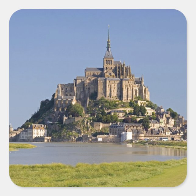 Le Mont Saint Michel in the region of Square Sticker (Front)