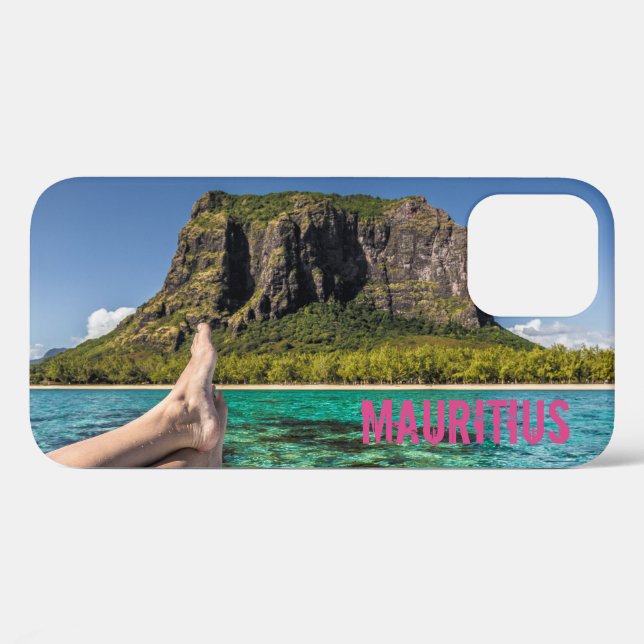 Le Morne Brabant Mauritius view from boat at sea Case-Mate iPhone Case (Back (Horizontal))