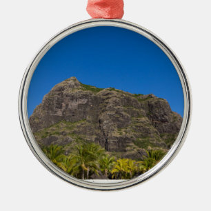 Le Morne Brabant Mauritius with blue sky Metal Tree Decoration