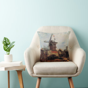 Le Moulin de Blute Fin by Vincent van Gogh Cushion
