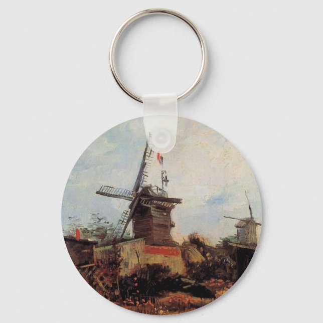 Le Moulin de Blute Fin by Vincent van Gogh Key Ring (Front)