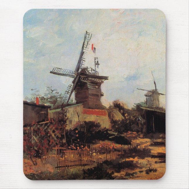 Le Moulin de Blute Fin by Vincent van Gogh Mouse Mat (Front)