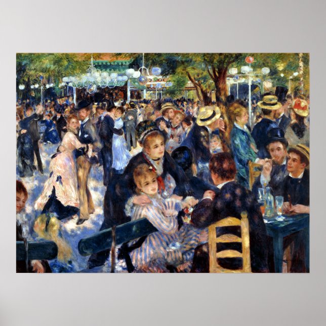 Le Moulin de la Galette by Auguste Renoir Fine Art Poster (Front)