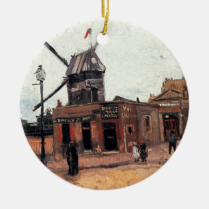 Le Moulin de la Galette by Vincent van Gogh Ceramic Tree Decoration