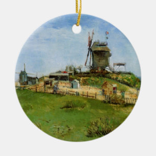 Le Moulin de la Galette by Vincent van Gogh Ceramic Tree Decoration