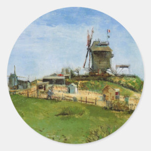 Le Moulin de la Galette by Vincent van Gogh Classic Round Sticker