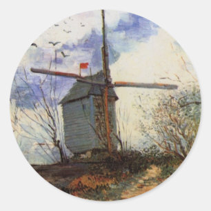 Le Moulin de la Galette by Vincent van Gogh Classic Round Sticker