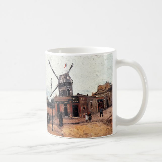 Le Moulin de la Galette by Vincent van Gogh Coffee Mug (Right)