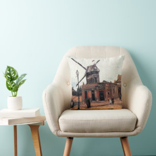 Le Moulin de la Galette by Vincent van Gogh Cushion