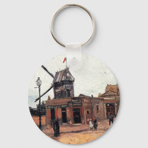 Le Moulin de la Galette by Vincent van Gogh Key Ring