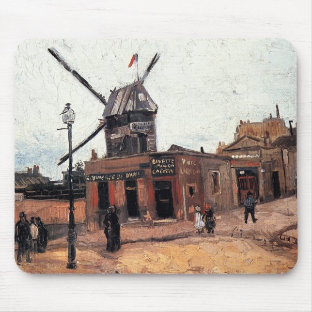 Le Moulin de la Galette by Vincent van Gogh Mouse Mat (Front)