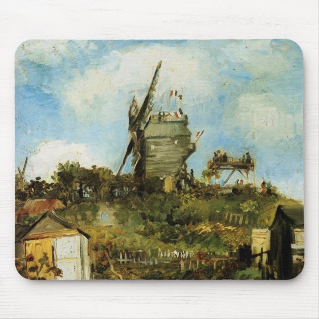 Le Moulin de la Galette by Vincent van Gogh Mouse Mat (Front)