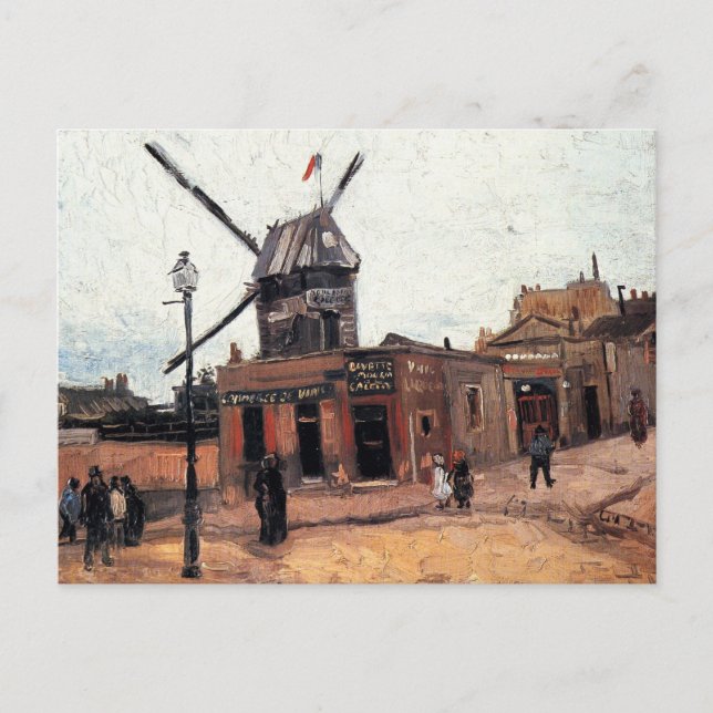 Le Moulin de la Galette by Vincent van Gogh Postcard (Front)