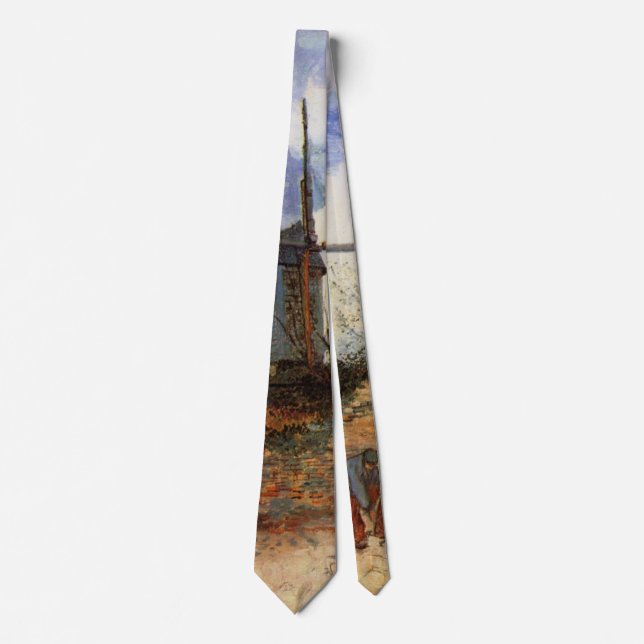 Le Moulin de la Galette by Vincent van Gogh Tie (Front)