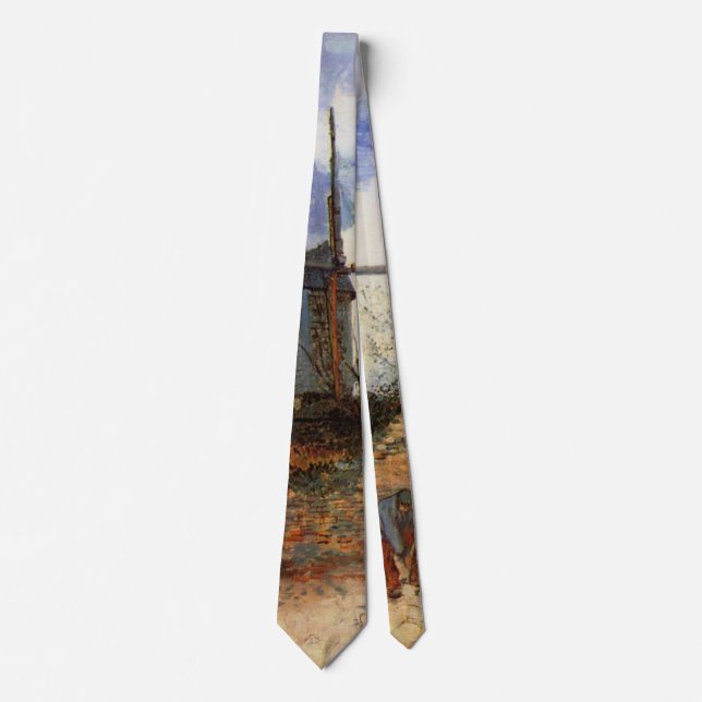 Le Moulin de la Galette by Vincent van Gogh Tie (Front)