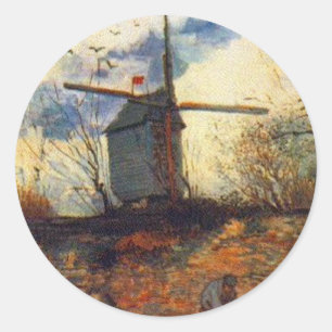 Le Moulin de la Galette Van Gogh Classic Round Sticker