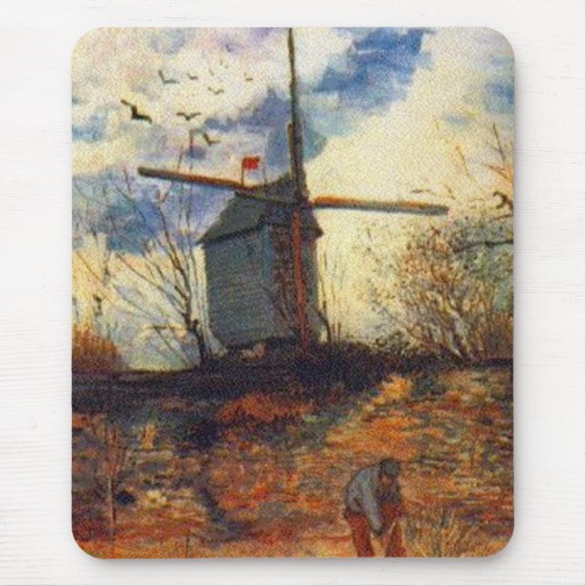 Le Moulin de la Galette Van Gogh Mouse Mat (Front)
