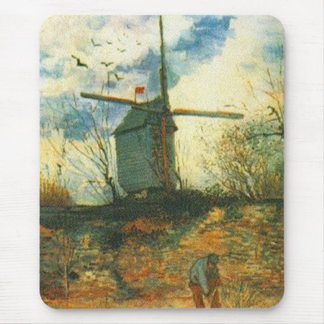 Le Moulin de la Galette Van Gogh Mouse Mat (Front)
