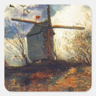 Le Moulin de la Galette Van Gogh Square Sticker