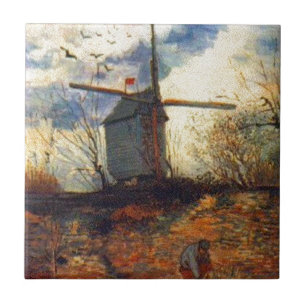 Le Moulin de la Galette Van Gogh Tile