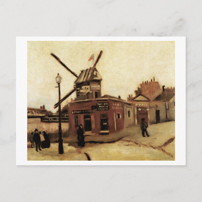 Le Moulin de la Galette, Vincent van Gogh Postcard (Front)