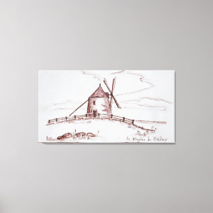 Le Moulin de Moidrey Windmill   Pontorson Canvas Print