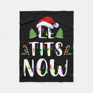 Le Now Christmas Let It Snow Ugly Fun Party  Fleece Blanket