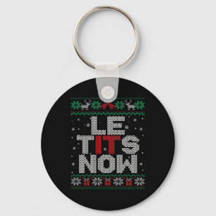 Le Now Funny Xmas Let It Snow Ugly Christmas Sweat Key Ring