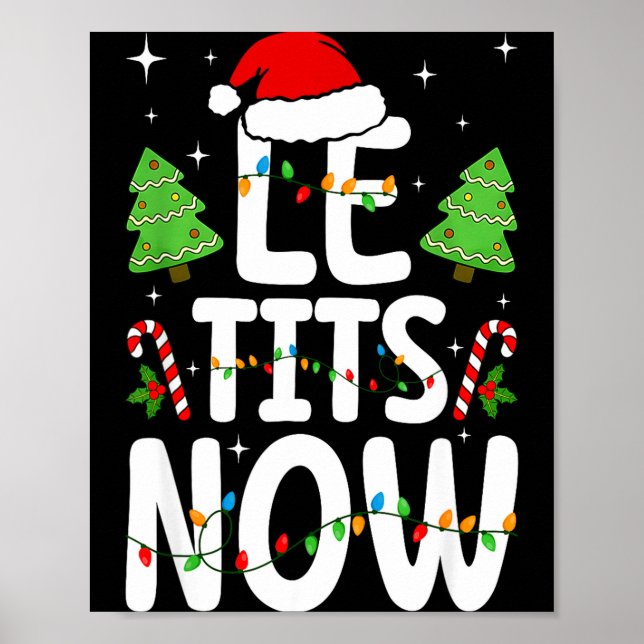 Le Now Let It Snow Funny Christmas Winter Xmas Wor Poster (Front)