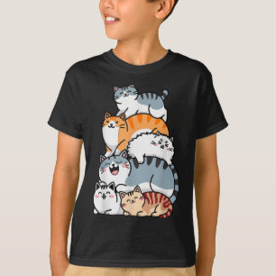 Le Of Kitty Cats Funny Cute Cat Lover For Girls Ki T-Shirt