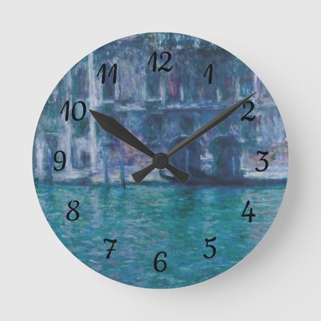 Le palais da Mula Claude Monet   Round Clock (Front)