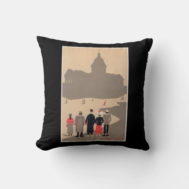 Le Pantheon Art Deco SceneParis, France Cushion (Front)