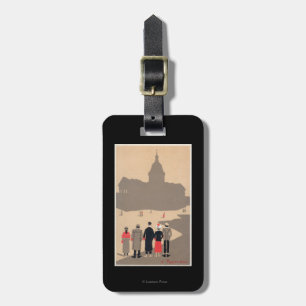 Le Pantheon Art Deco SceneParis, France Luggage Tag
