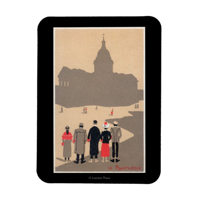 Le Pantheon Art Deco SceneParis, France Magnet (Vertical)