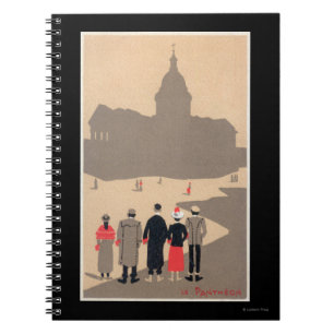 Le Pantheon Art Deco SceneParis, France Notebook