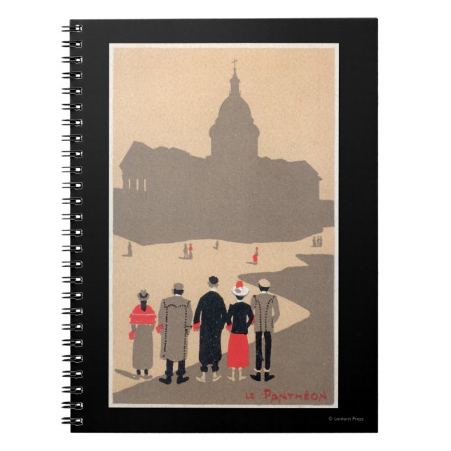 Le Pantheon Art Deco SceneParis, France Notebook (Front)