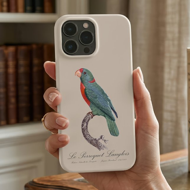 Le Perroquet Langlois by Jacques Barraband Case-Mate iPhone Case (Le Perroquet Langlois by Jacques Barraband. iPhone Case)