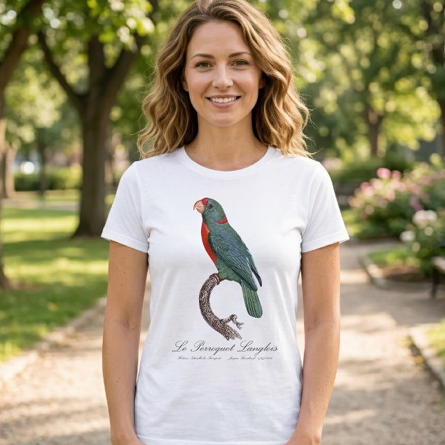 Le Perroquet Langlois by Jacques Barraband T-Shirt (Le Perroquet Langlois by Jacques Barraband. Women Basic White T-Shirt)