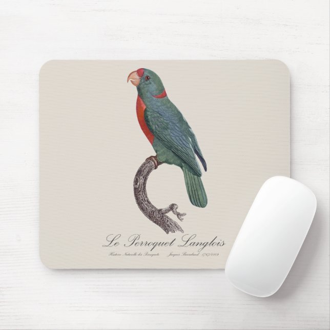 Le Perroquet Langlois  Mouse Mat (With Mouse)