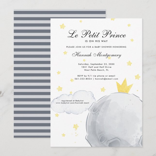 Le Petit Prince | Baby Shower Invitation (Front/Back)