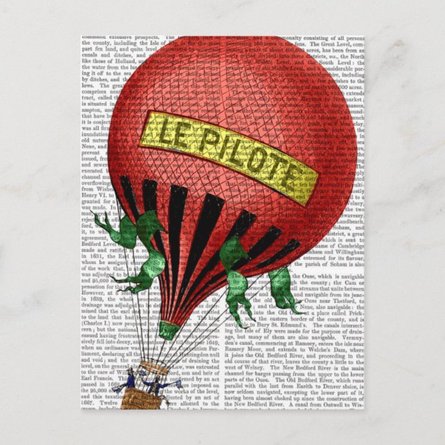 Le Pilote Hot Air Balloon 2 Postcard (Front)