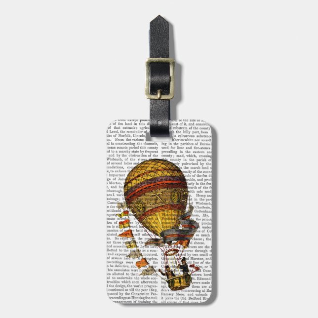 Le Pilote Hot Air Balloon Luggage Tag (Front Vertical)