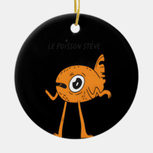 Le Poisson Steve Cute & Funny Ceramic Tree Decoration