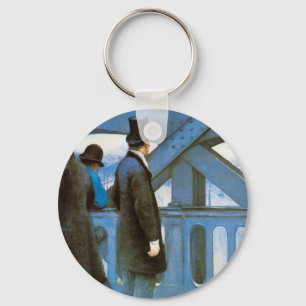 Le Pont de l'Europe by Gustave Caillebotte Key Ring