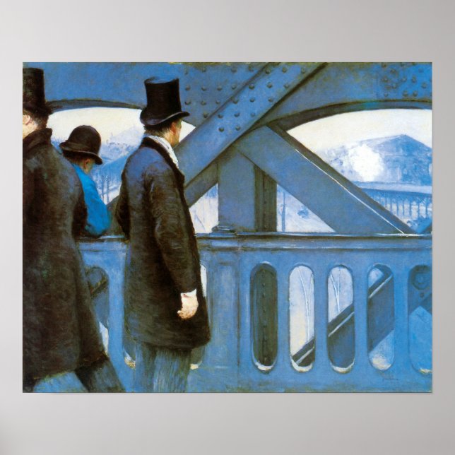 Le Pont de l'Europe by Gustave Caillebotte Poster (Front)