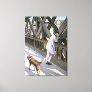 Le Pont de L'Europe: detail of a resting man and a Canvas Print
