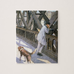 Le Pont de L'Europe: detail of a resting man and a Jigsaw Puzzle
