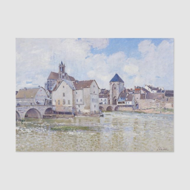 Le Pont de Moret, Alfred Sisley Tissue Paper (Front)