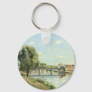 Le Pont Du Chemin De Fer Camille Pissarro Key Ring