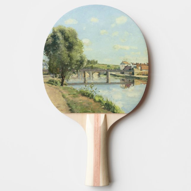 Le Pont Du Chemin De Fer Camille Pissarro   Ping Pong Paddle (Front)